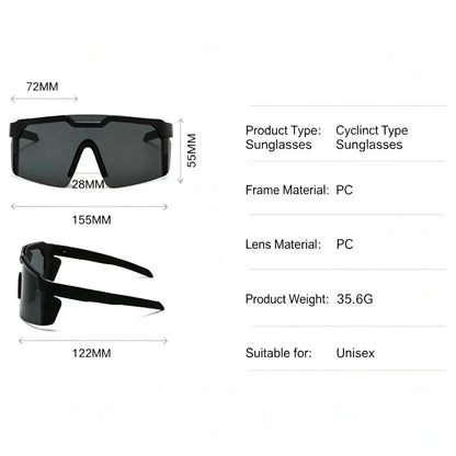 Unisex Oversize Frame Aviator Safety Sunglasses - Bold Style, All Seasons Men'S Accessories, Gifts for Him, Unique Gifts for Man, Ideal for Cycling, Driving