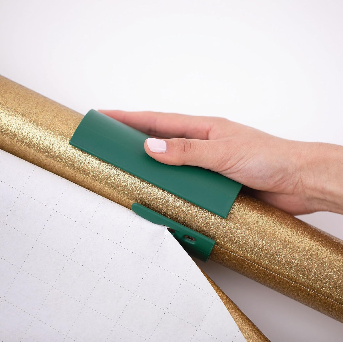 Wrapping Paper Cutter (2-Pack) | as Seen on Shark Tank | Made in USA | Green | Holiday Gift Wrap Paper Roll Holder and Cutter