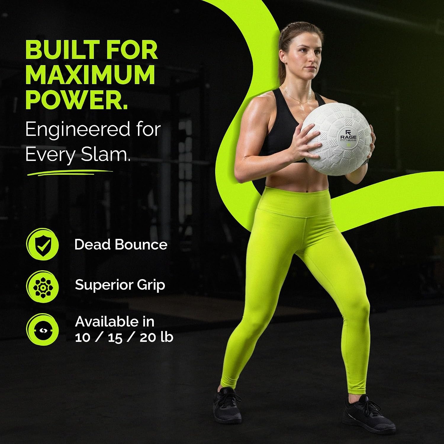 Slam Ball 10/15/20Lb, Medicine Balls for Training