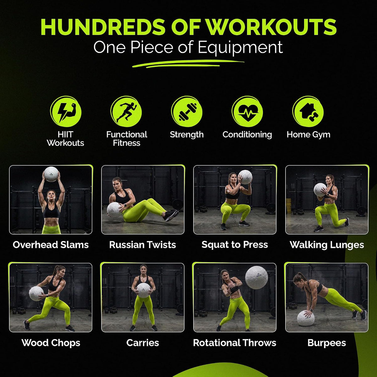 Slam Ball 10/15/20Lb, Medicine Balls for Training