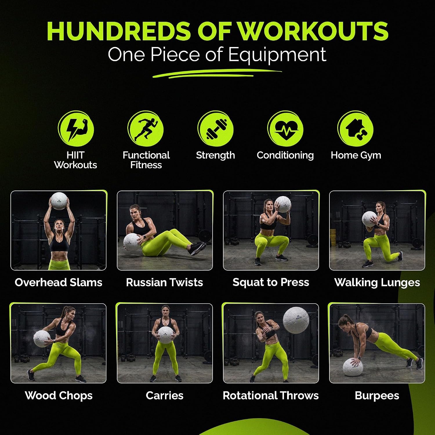 Slam Ball 10/15/20Lb, Medicine Balls for Training