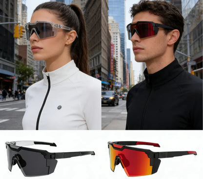 Unisex Oversize Frame Aviator Safety Sunglasses - Bold Style, All Seasons Men'S Accessories, Gifts for Him, Unique Gifts for Man, Ideal for Cycling, Driving